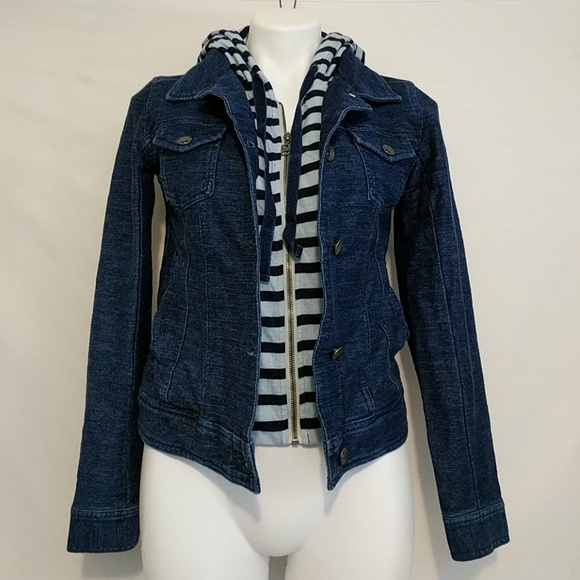 jean jacket with stripes